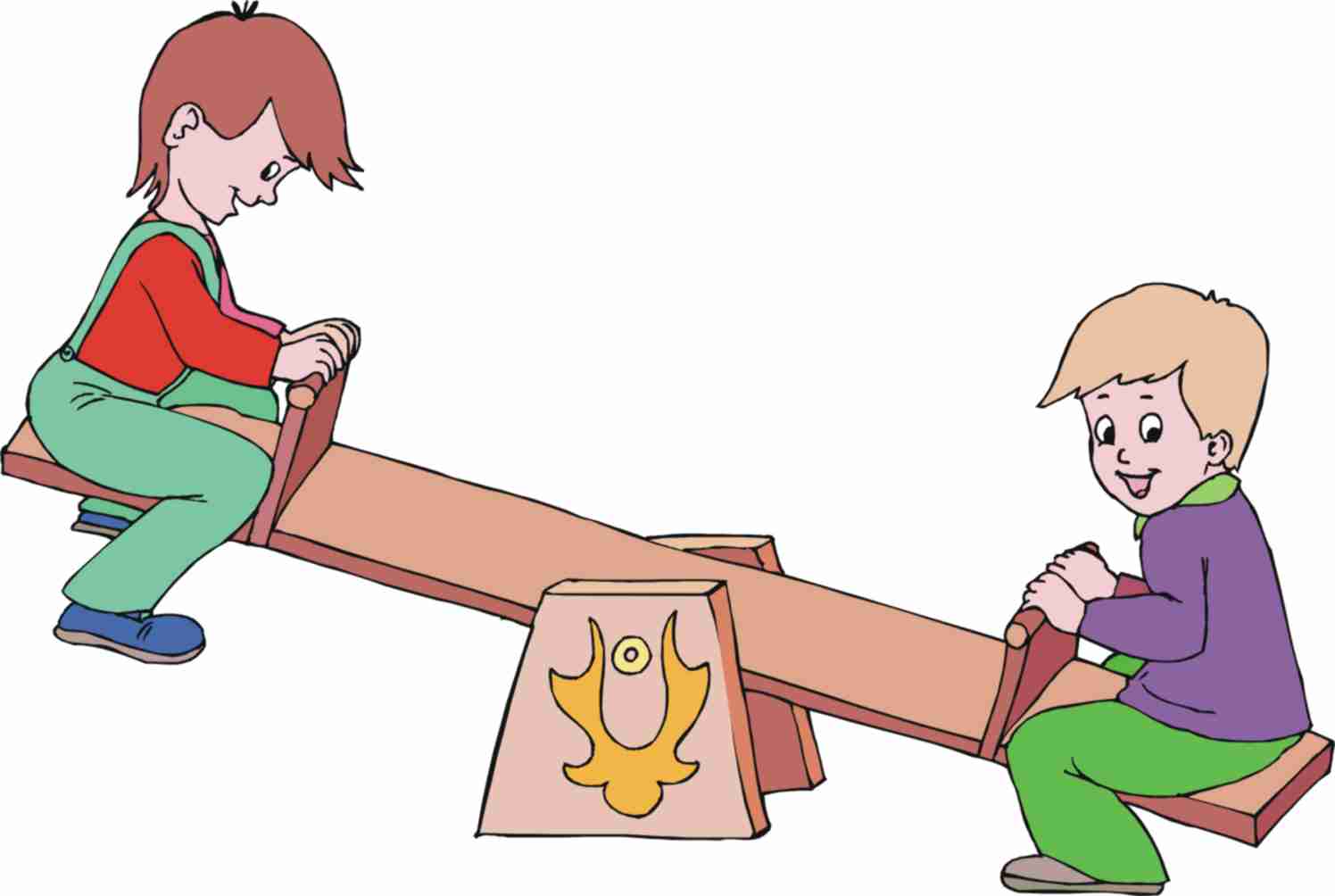 Kinder, die wippen